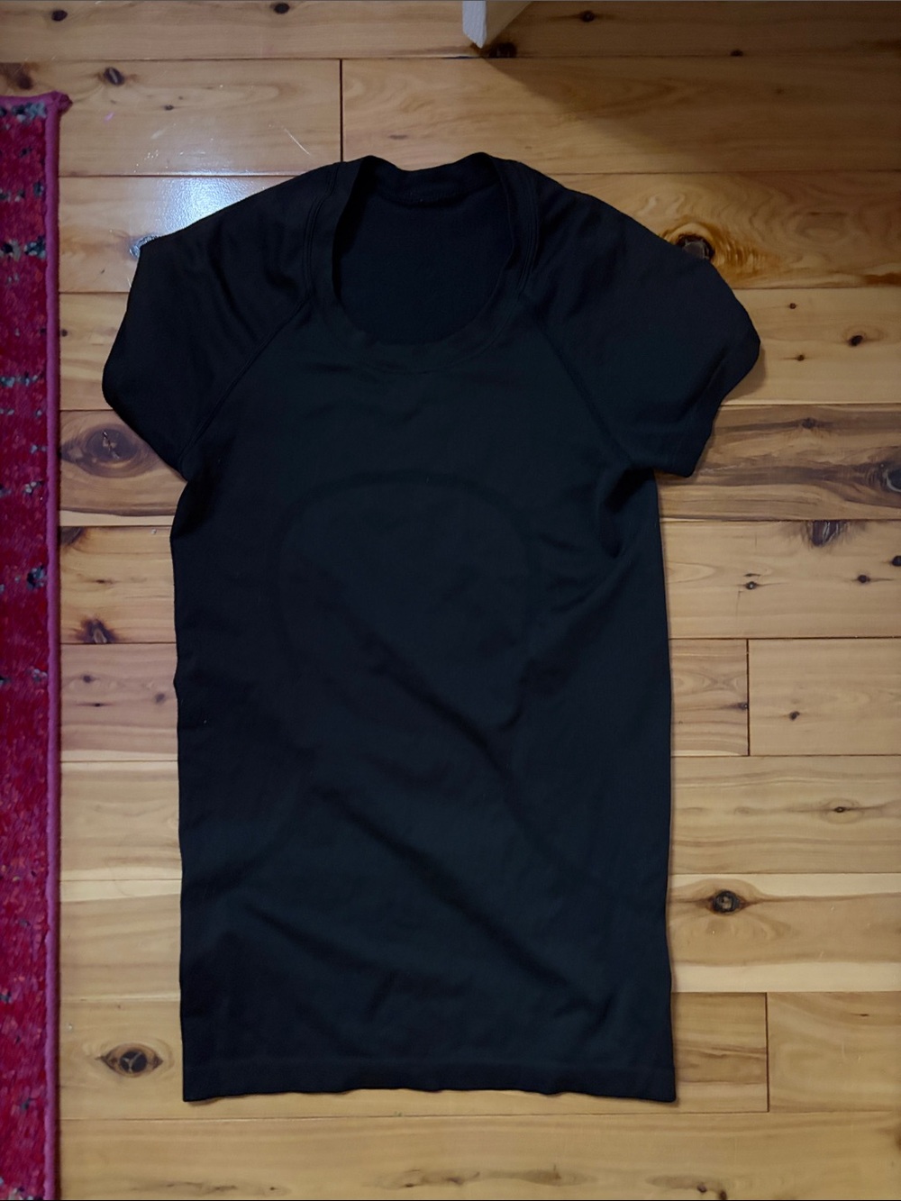 lululemon athletica Black Scoop-Neck Short Sleeve Tee